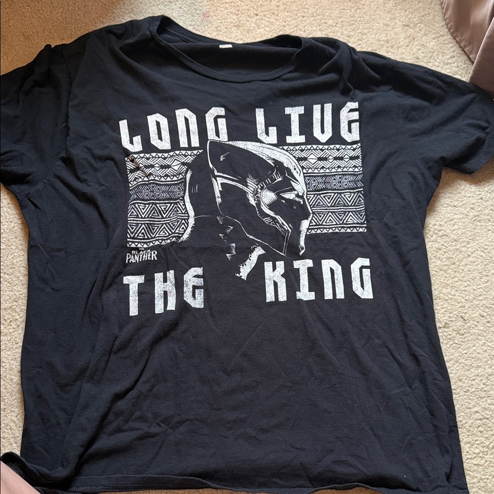 Marvel Black Tee with White Logo